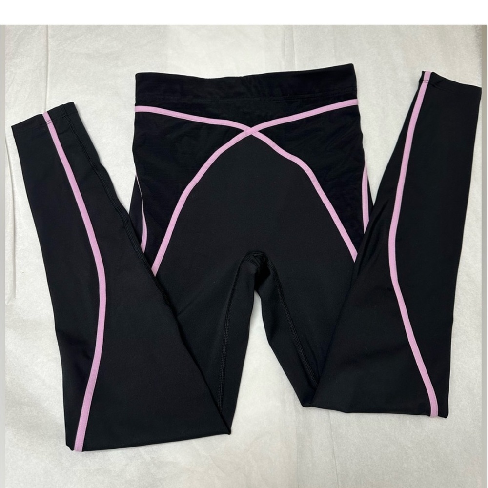 Savage X Fenty Black Leggings with Pink Trim - Picture 7 of 7